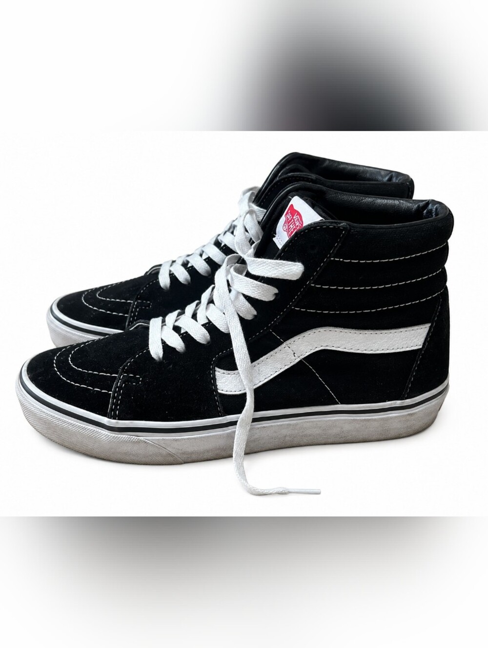Vans Sk8-Hi Off The Wall High Top Skate Shoes Women's Size 7.5 Black White